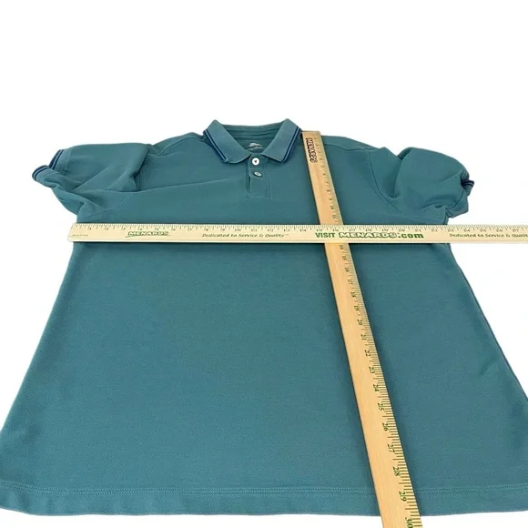 Tommy Bahama Polo Shirt Men’s Large Blue Teal Supima Cotton (746) - Picture 3 of 7